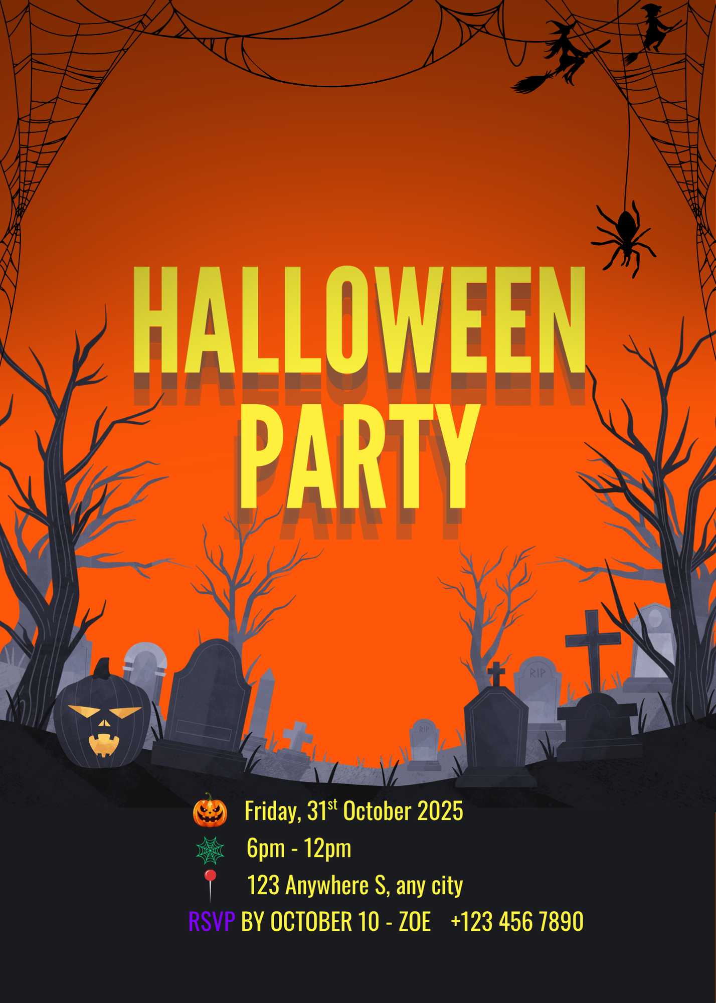 🎃 Editable Halloween Poster (Digital Download)